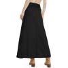 imageCicy Bell Womens High Waisted Corduroy Maxi Skirts Split Aline Casual Fall Long SkirtBlack