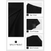 imageCicy Bell Womens High Waisted Corduroy Maxi Skirts Split Aline Casual Fall Long SkirtBlack