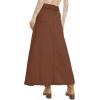 imageCicy Bell Womens High Waisted Corduroy Maxi Skirts Split Aline Casual Fall Long SkirtBrown