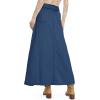 imageCicy Bell Womens High Waisted Corduroy Maxi Skirts Split Aline Casual Fall Long SkirtNavy