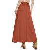 imageCicy Bell Womens High Waisted Corduroy Maxi Skirts Split Aline Casual Fall Long SkirtOrange