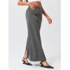 imageCicy Bell Womens High Waisted Maxi Skirts Casual Back Split Office Work Long SkirtDark Grey