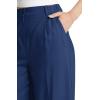 imageCicy Bell Womens High Waisted Wide Leg Pants Work Office Dress Slacks with Pockets Casual Elastic Waist TrousersNavy Blue