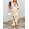 imageCicy Bell Womens Hollow Out Maxi Skirts Summer High Waisted Boho Fringe Hem Long SkirtApricot