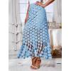 imageCicy Bell Womens Hollow Out Maxi Skirts Summer High Waisted Boho Fringe Hem Long SkirtLight Blue
