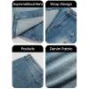 imageCicy Bell Womens Jean Skirts Casual Wrap Button Asymmetrical Hem Summer Denim Mini SkirtBlue