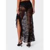 imageCicy Bell Womens Lace Maxi Skirt Summer High Low Asymmetrical Sheer Y2K Sexy Beach Coverup Long SkirtsBlack