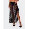 imageCicy Bell Womens Lace Maxi Skirt Summer High Low Asymmetrical Sheer Y2K Sexy Beach Coverup Long SkirtsBlack
