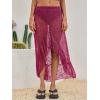 imageCicy Bell Womens Lace Maxi Skirt Summer High Low Asymmetrical Sheer Y2K Sexy Beach Coverup Long SkirtsBurgundy