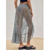 imageCicy Bell Womens Lace Maxi Skirt Summer High Low Asymmetrical Sheer Y2K Sexy Beach Coverup Long SkirtsGery