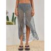 imageCicy Bell Womens Lace Maxi Skirt Summer High Low Asymmetrical Sheer Y2K Sexy Beach Coverup Long SkirtsGery