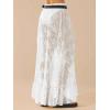 imageCicy Bell Womens Lace Maxi Skirt Summer High Low Asymmetrical Sheer Y2K Sexy Beach Coverup Long SkirtsWhite
