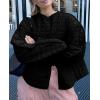 imageCicy Bell Womens Lightweight Quilted Jacket Fall Casual Collarless Puffer Coats Long Sleeve Button Down OuterwearBlack