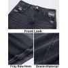 imageCicy Bell Womens Long Denim Skirt Casual Frayed Raw Hem Side Split Vintage Jean Long Skirt with PocketsBlack