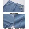 imageCicy Bell Womens Long Denim Skirt Casual Frayed Raw Hem Side Split Vintage Jean Long Skirt with PocketsBlue