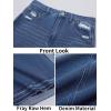 imageCicy Bell Womens Long Denim Skirt Casual Frayed Raw Hem Side Split Vintage Jean Long Skirt with PocketsNavy