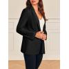 imageCicy Bell Womens Long Sleeve Blazers Open Front Business Casual Knit Stretchy Lightweight Suit JacketsBlack
