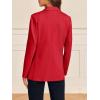 imageCicy Bell Womens Long Sleeve Blazers Open Front Business Casual Knit Stretchy Lightweight Suit JacketsRed