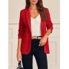 imageCicy Bell Womens Long Sleeve Blazers Open Front Business Casual Knit Stretchy Lightweight Suit JacketsRed