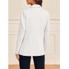 imageCicy Bell Womens Long Sleeve Blazers Open Front Business Casual Knit Stretchy Lightweight Suit JacketsWhite