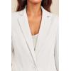 imageCicy Bell Womens Long Sleeve Blazers Open Front Business Casual Knit Stretchy Lightweight Suit JacketsWhite