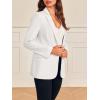 imageCicy Bell Womens Long Sleeve Blazers Open Front Business Casual Knit Stretchy Lightweight Suit JacketsWhite