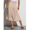 imageCicy Bell Womens Midi Skirts Flowy High Waisted Asymmetrical High Low Ruffle Swing SkirtsChampagne Gold
