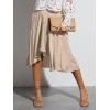 imageCicy Bell Womens Midi Skirts Flowy High Waisted Asymmetrical High Low Ruffle Swing SkirtsChampagne Gold