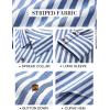 imageCicy Bell Womens Oversized Striped Button Down Shirts Boyfriend Long Sleeve Collared Work BlousesRed