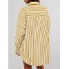 imageCicy Bell Womens Oversized Striped Button Down Shirts Boyfriend Long Sleeve Collared Work BlousesYellow