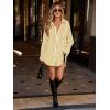 imageCicy Bell Womens Oversized Striped Button Down Shirts Boyfriend Long Sleeve Collared Work BlousesYellow