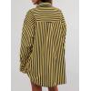 imageCicy Bell Womens Oversized Striped Button Down Shirts Boyfriend Long Sleeve Collared Work BlousesYellow Black