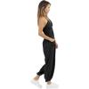 imageCicy Bell Womens Sexy Halter Jumpsuits Casual Deep V Nevk Beach Jogger Long Pants RompersBlack