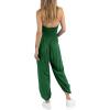 imageCicy Bell Womens Sexy Halter Jumpsuits Casual Deep V Nevk Beach Jogger Long Pants RompersGreen