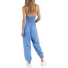 imageCicy Bell Womens Sexy Halter Jumpsuits Casual Deep V Nevk Beach Jogger Long Pants RompersNavy