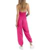imageCicy Bell Womens Sexy Halter Jumpsuits Casual Deep V Nevk Beach Jogger Long Pants RompersRose Red
