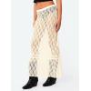 imageCicy Bell Womens Sheer Lace Maxi Skirt Summer Beach Coverups Casual Streetwear Long Y2K SkirtsBeige