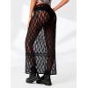 imageCicy Bell Womens Sheer Lace Maxi Skirt Summer Beach Coverups Casual Streetwear Long Y2K SkirtsBlack
