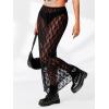 imageCicy Bell Womens Sheer Lace Maxi Skirt Summer Beach Coverups Casual Streetwear Long Y2K SkirtsBlack