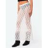 imageCicy Bell Womens Sheer Lace Maxi Skirt Summer Beach Coverups Casual Streetwear Long Y2K SkirtsWhite