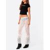 imageCicy Bell Womens Sheer Lace Maxi Skirt Summer Beach Coverups Casual Streetwear Long Y2K SkirtsWhite