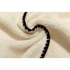 imageCicy Bell Womens Sherpa Fleece Jacket Casual Collar V Neck Fuzzy Coats Contrast Trims Open Front Winter OutwearBeige