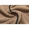 imageCicy Bell Womens Sherpa Fleece Jacket Casual Collar V Neck Fuzzy Coats Contrast Trims Open Front Winter OutwearKhaki
