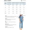 imageCicy Bell Womens Short Sleeve Denim Jumpsuits Elastic Waist Cropped Capri Jeans RompersLight Blue