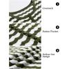 imageCicy Bell Womens Short Sleeve Midi Dress Crochet Knit Hollow Out Striped Rickrack Summer Sweater DressesArmy Green