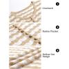 imageCicy Bell Womens Short Sleeve Midi Dress Crochet Knit Hollow Out Striped Rickrack Summer Sweater DressesKhaki
