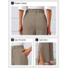 imageCicy Bell Womens Side Split Dress Pants Elastic High Waisted Wide Leg Business Casual Trousers with PocketsBrown