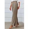 imageCicy Bell Womens Side Split Dress Pants Elastic High Waisted Wide Leg Business Casual Trousers with PocketsBrown