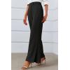 imageCicy Bell Womens Side Split Dress Pants Elastic High Waisted Wide Leg Business Casual Trousers with PocketsCool Black