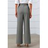imageCicy Bell Womens Side Split Dress Pants Elastic High Waisted Wide Leg Business Casual Trousers with PocketsDark Grey